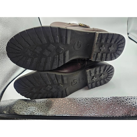 G By Guess Women's Boots Tall Shaft Wide Calf Boots Brown Sz 8M Fits like 7.5M - Picture 11 of 12